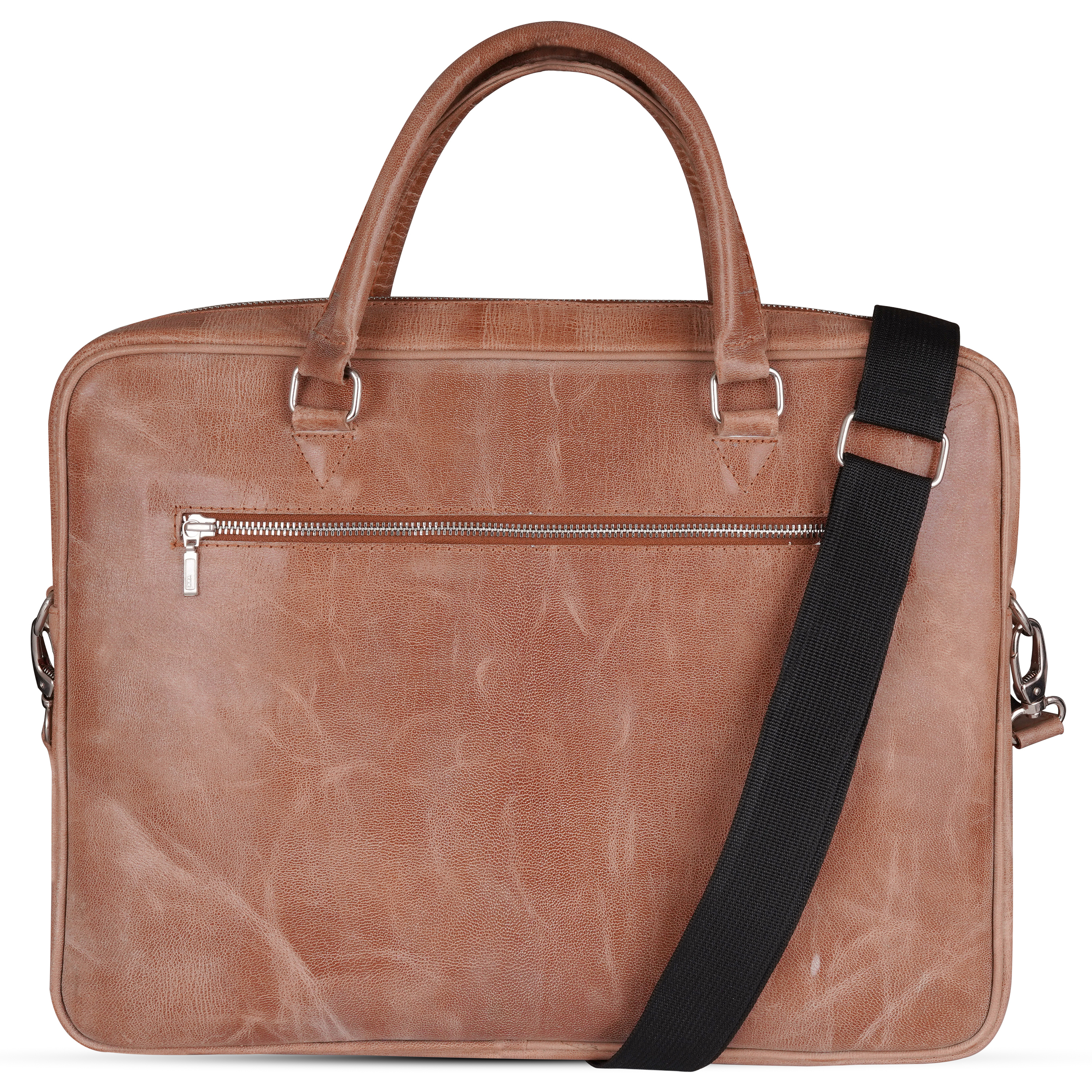 Crunch Leather Laptop Bag - Unisex