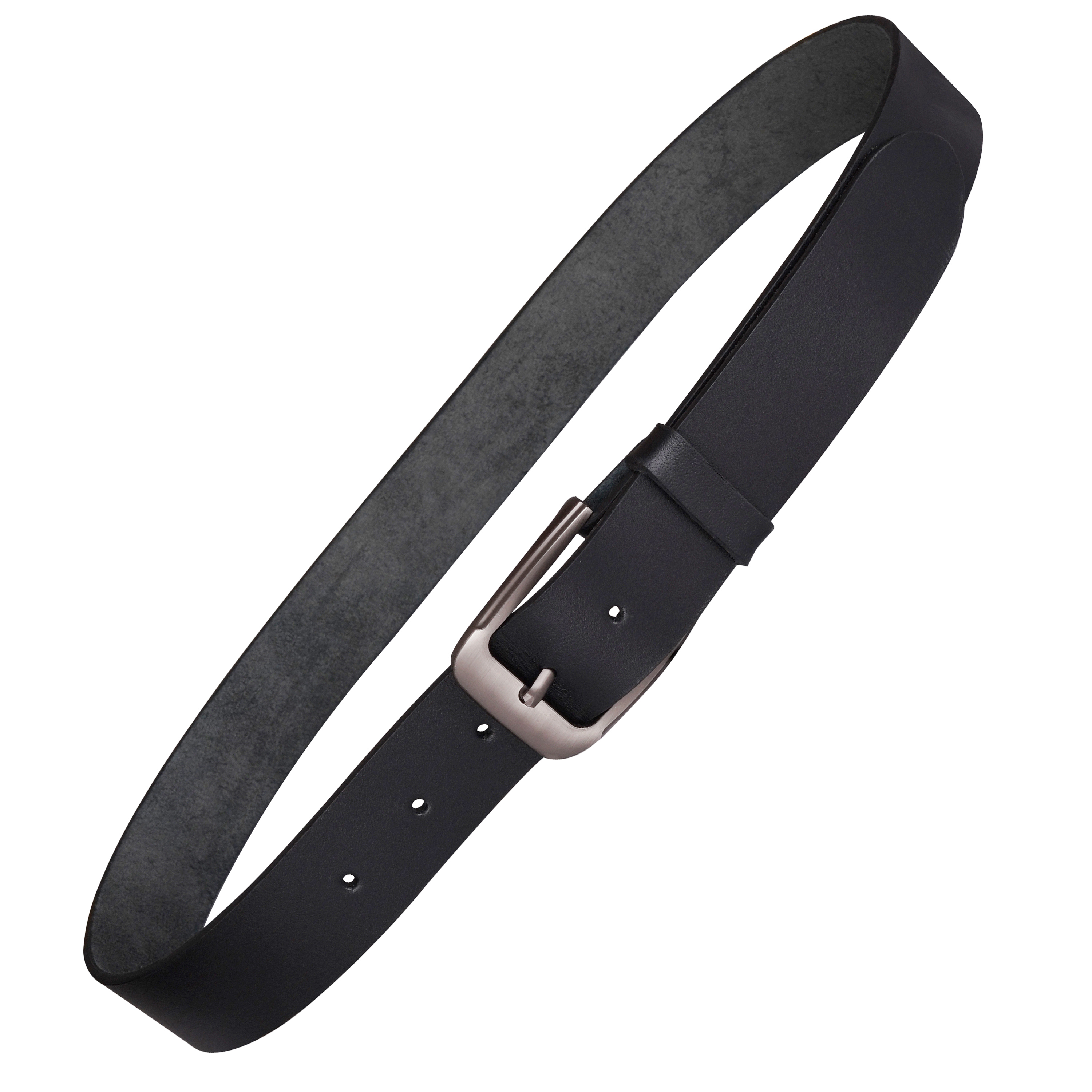 Black Leather Belt - Men's