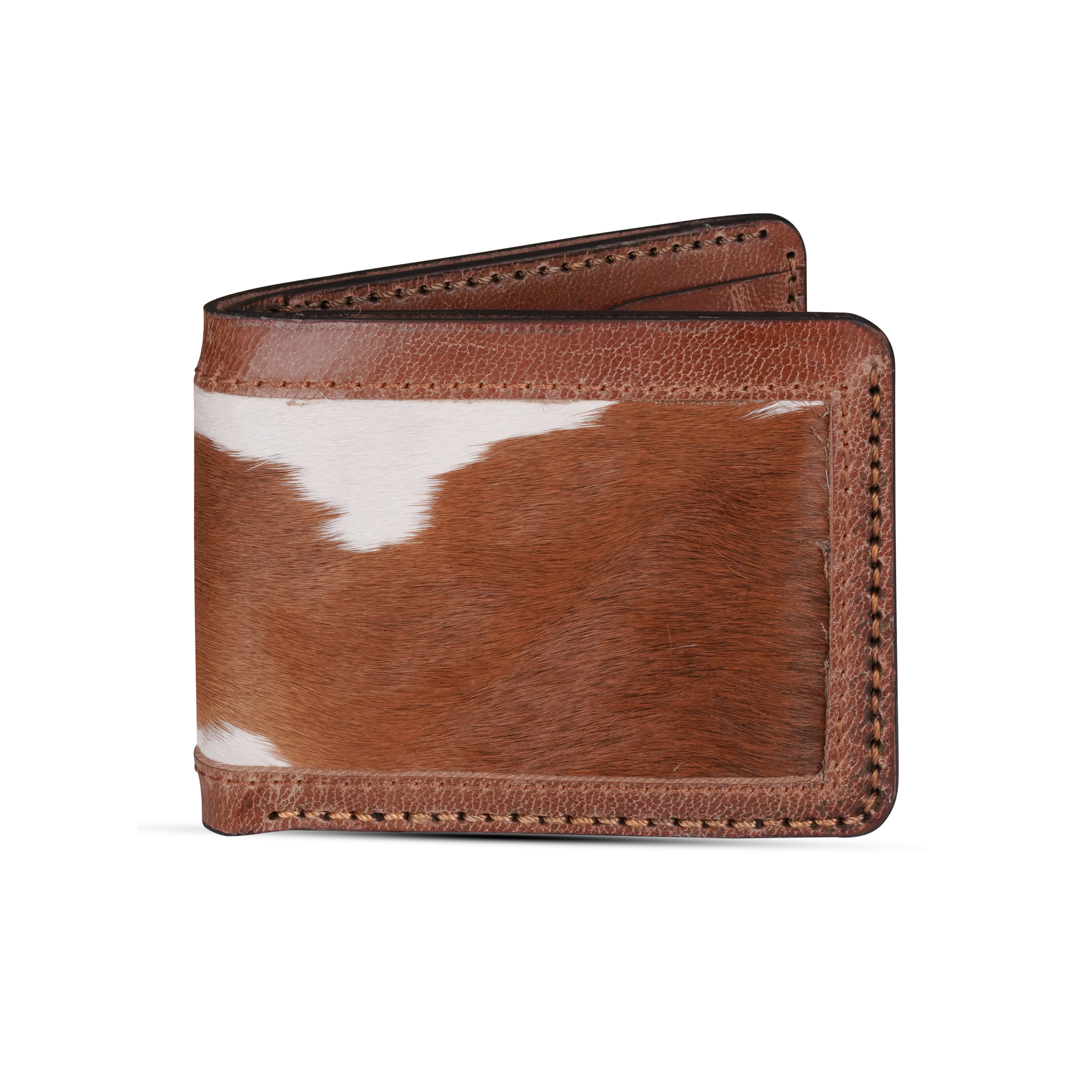 Hair-on Handmade Wallet Brown - Men's