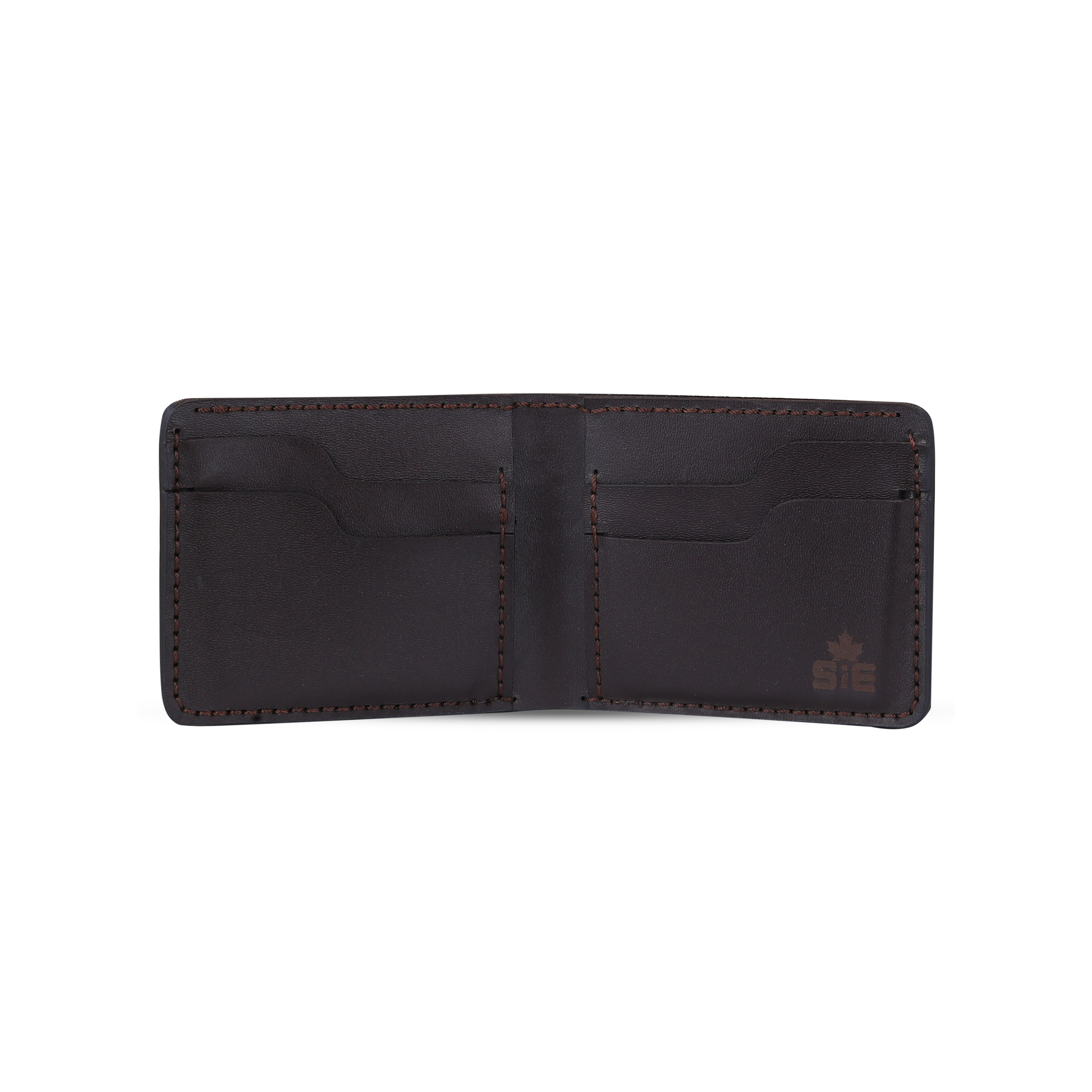 Real Leather Handmade Bi-fold Wallet - Men's